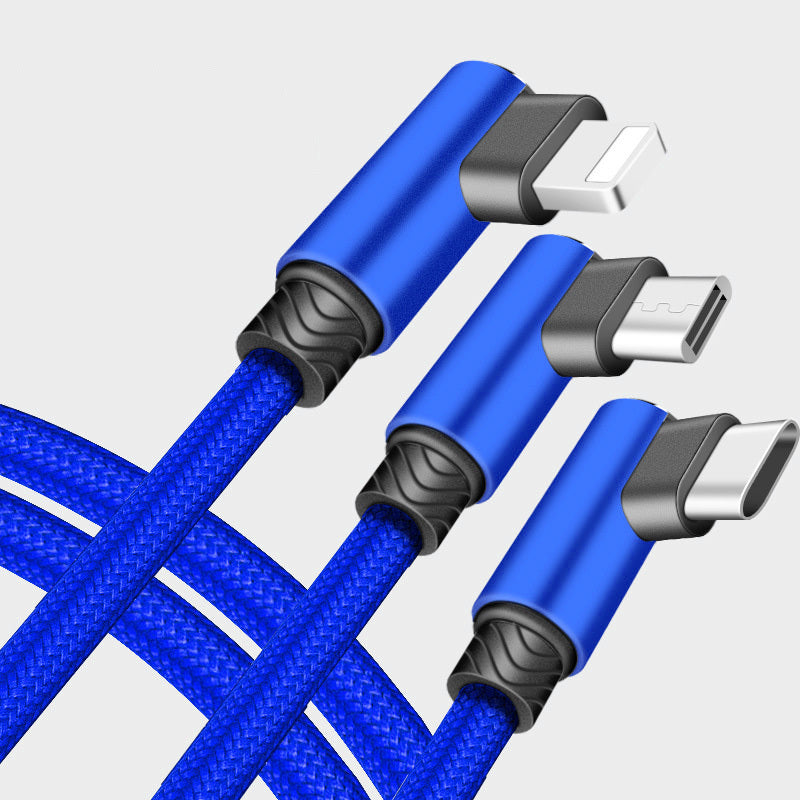 Elbow fast charge one with three data cables Elbow fast charge one with three data cables